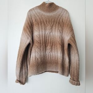 Banana Repulic Italian Yarn Ombre Cable Knit Sweater